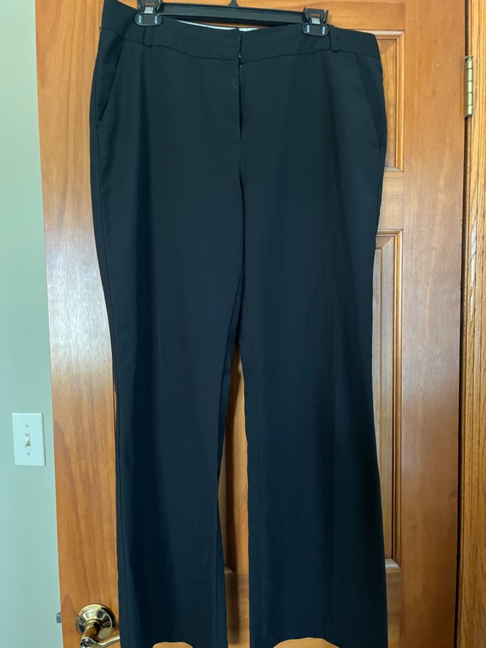 Dana Buchman Black Straight-Leg Dress Pants